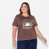 Women's Coffee Club Easy Short Sleeve Graphic T-Shirt - Brown - 2 of 3