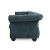 NicBex 83.25"Modular Sectional Sofa Couch with Tufted Back U-Style 3-Seater Sofa with Soft Cushion and Wood Legs for Living Room,Apartment,Blue - 4 of 4