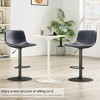 Infurnic Counter and Bar Stools, Upholstered Bar Stools Set with Adjustable Height Handle, for Kitchen and Dining Room, 2PCS, Blue, 16"*16.5"*38.6" - 3 of 4
