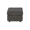 Signature Design by Ashley Contemporary Cascilla Ottoman Chenille Slate - 4 of 4