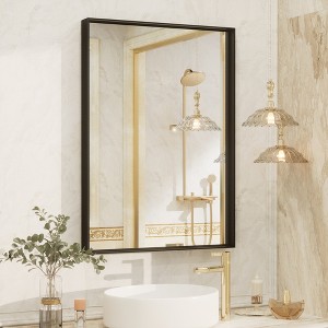 Apmir High-Strength Tempered Glass and Aluminum Alloy Framed French Cleat Mounted Wall Decor Bathroom Vanity Mirror with 5-Year Warranty - 1 of 4
