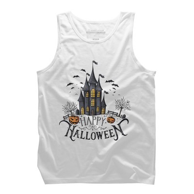Men's Design By Humans Happy Halloween By darkstroke Tank Top