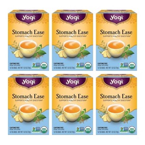 Yogi Tea - Stomach Ease 6 Pack - 96 Organic Herbal Tea Bags - 1 of 3