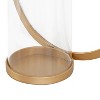 Kate and Laurel Khauli Round Metal Wall Sconce, 12" Diameter, Gold - 3 of 4