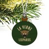 University of La Verne Leopards Logo Mini Small Tiny Wood Christmas Tree Holiday Ornament - 3 of 4