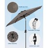 9FT Patio Umbrella Outdoor, Market, Table Umbrella with Push Button Tilt and Crank, 8 Sturdy Ribs for Garden, Pool, Deck, Backyard - 3 of 4