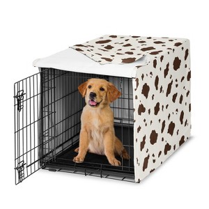 Sweet Jojo Designs Dog Crate Kennel Cover 36in. Wild West Cowboy Brown and Off White - 1 of 4