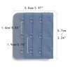 Allegra K Women's 3 Hook 3 Row Stretchy Bra Strap Extenders Hooks Bra Band - 3 of 4