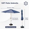 Gulches Outdoor Market Table Patio Umbrella - Push Button Tilt, Crank, UV Protection, Waterproof, 8 Ribs, Navy Blue, 10FT - 4 of 4