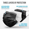 SereneLife Three Layer Disposable Face Masks - Black - image 3 of 4