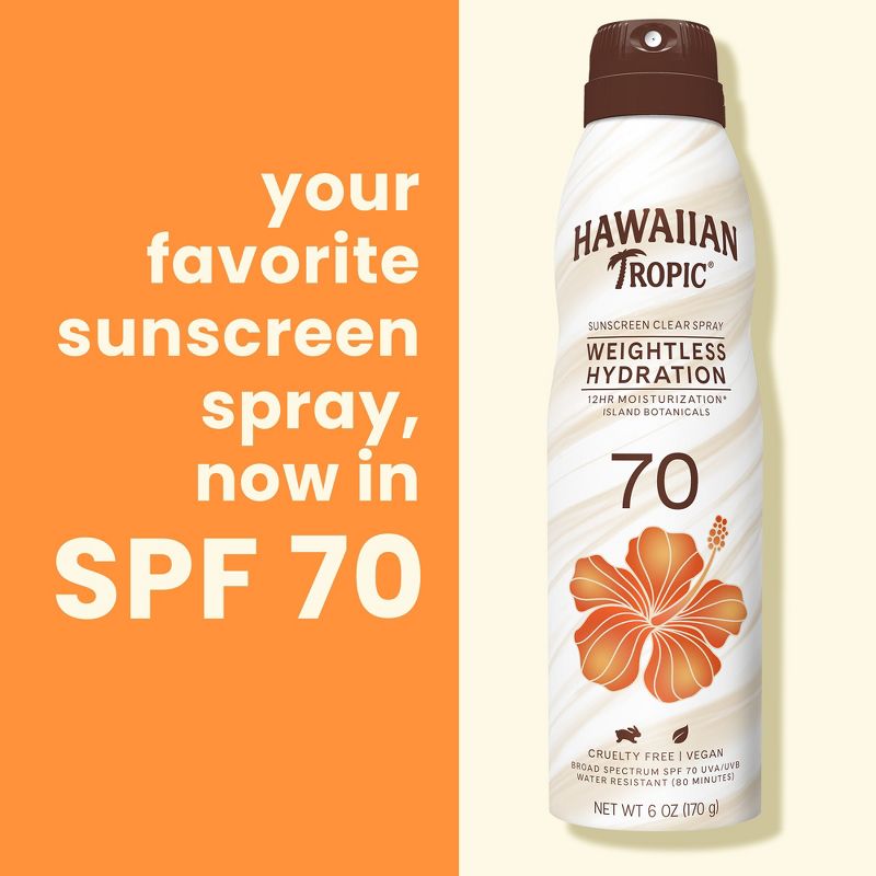 Hawaiian Tropic Silk Hydration Weightless Sunscreen C-Spray - 6oz, 4 of 13