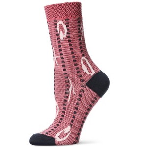 Memoi Women's Beautiful Peacock Pattern Soft-Fit Crew Sock - 1 of 3