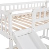 NicBex Twin over Twin Bunk Bed Pine Bed Frame with Convertible Storage Stairs and Slide, Full Length Guardrail, No Box Spring Required - 4 of 4