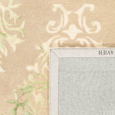 Handmade Luxe Blue Wool Round Area Rug, 95" Tufted Design