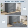 Kumasinova Pet Feeder Station Storage Cabinet with Open Shelf,Dog Food Storage Container with Dog Raised Bowls and Hanger - 4 of 4