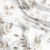 Sweet Jojo Designs Boy or Girl Gender Neutral Unisex Satin Fitted Crib Sheet Botanical Taupe and Ivory - 2 of 4