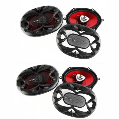 BOSS CH5720 5" x 7" 2-Way 450W Car Coaxial Audio Speakers Stereo 5x7" Red