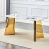 NicBex 63" Modern Rectangle Dining Table,Kitchen Table with Marble-Patterned Tabletop and Steel Butterfly Legs for 6-8 Seaters(5 Colors) - 4 of 4