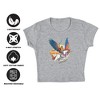 Women's She Ra And Swiftwind Cap Sleeve Baby Rib Crop Top - 4 of 4