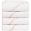 American Soft Linen Turkish Baby Hooded Bath Towel Set, 100% Cotton Soft Fluffy Baby Hooded Shower Towels - 4 of 4