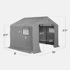 Best Choice Products 10x8ft Outdoor Fabric Storage Shed, Steel Frame, Dual Zipper Doors, Window - 2 of 4