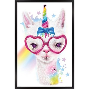 Trends International Sheena Pike - Llamacorn Framed Wall Poster Prints - 1 of 4