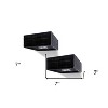HomeRoots 7" Black Wood Wall Mounted Floating Shelf With LED Light - 3 of 4