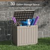 Sersper Outdoor Storage Box, 30 Gallon Deck Box Multiple Use, Waterproof Resin Storage Bin with Lockable Lid,UV Resistant, Brown - 4 of 4