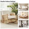 Set of 2 Adena Rocking Accent Chair with Rattan Arms | Karat Home - 3 of 4