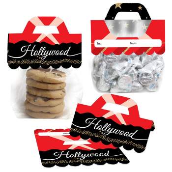 Big Dot of Happiness Red Carpet Hollywood - Assorted Movie Night Party Gift Tag Labels - to and from Stickers - 12 Sheets - 120 Stickers