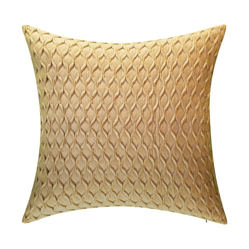 20"x20" Oversize Fishnet Ruched Velvet Square Throw Pillow - Edie@Home, 1 of 8