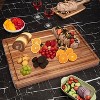 EcoSummer 2 Pack Large Acacia Wood Cutting Boards 20x15" – 1.5" Thick Butcher Blocks with Juice Groove for Meat & Veggies. - 2 of 4