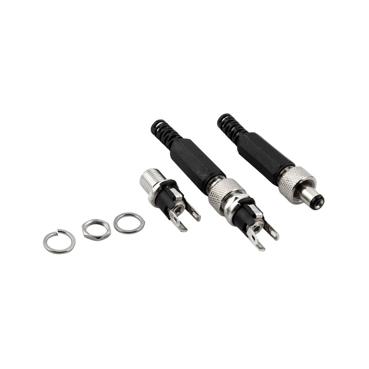 Unique Bargains Lockable Male 5.5mm x 2.1mm DC Power Jack Socket Female Panel Connector 2 Pcs - thumbnail 4