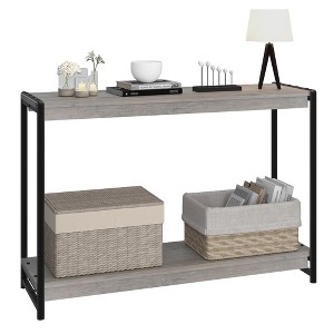 Whizmax 2-Tier Narrow Console Sofa Side Table for Entryway,Hallway,Living Room, 39.5in L x 13.7in W x 25.6in H - 1 of 4