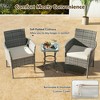 Resenkos Patio Dining Chairs, Patio Kitchen Chairs,2 Pieces Outdoor PE Rattan Armchairs with Cozy Seat Cushions-White - 3 of 4