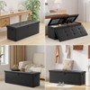 Itopfox Fireproof & Waterproof Storage Ottoman Bench with Lock Leather Storage Chest with Handles & 2 Extra Boxes for Bedroom Living Room Home Office - 2 of 4