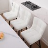 Bekrvio 26" Swivel Counter Height Bar Stools Set of 2,Modern Faux Leather Upholstered with Back,Counter Stool Chairs for Kitchen Island - 4 of 4