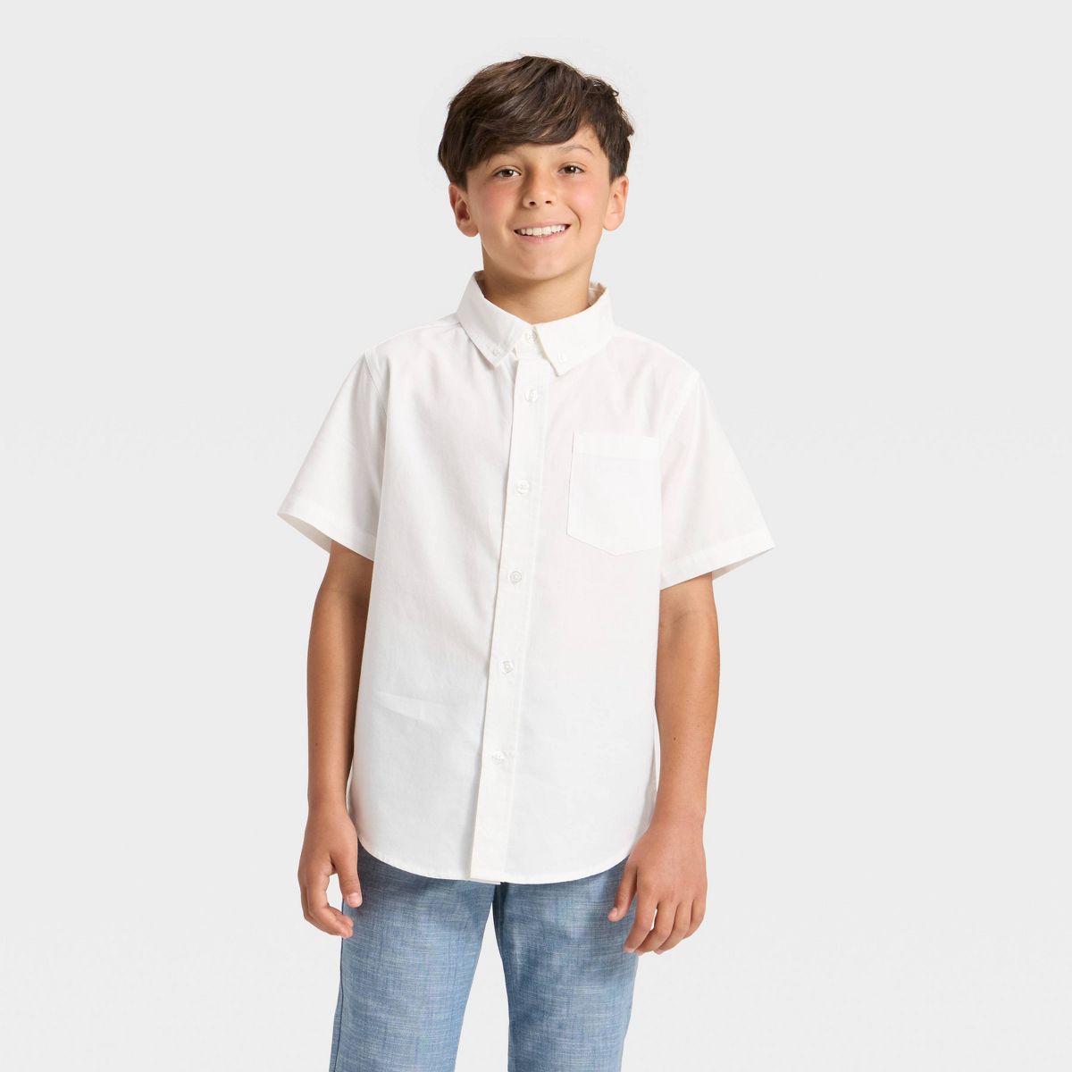 Boys' Short Sleeve Button-Down Shirt - Cat & Jack™ - thumbnail 4