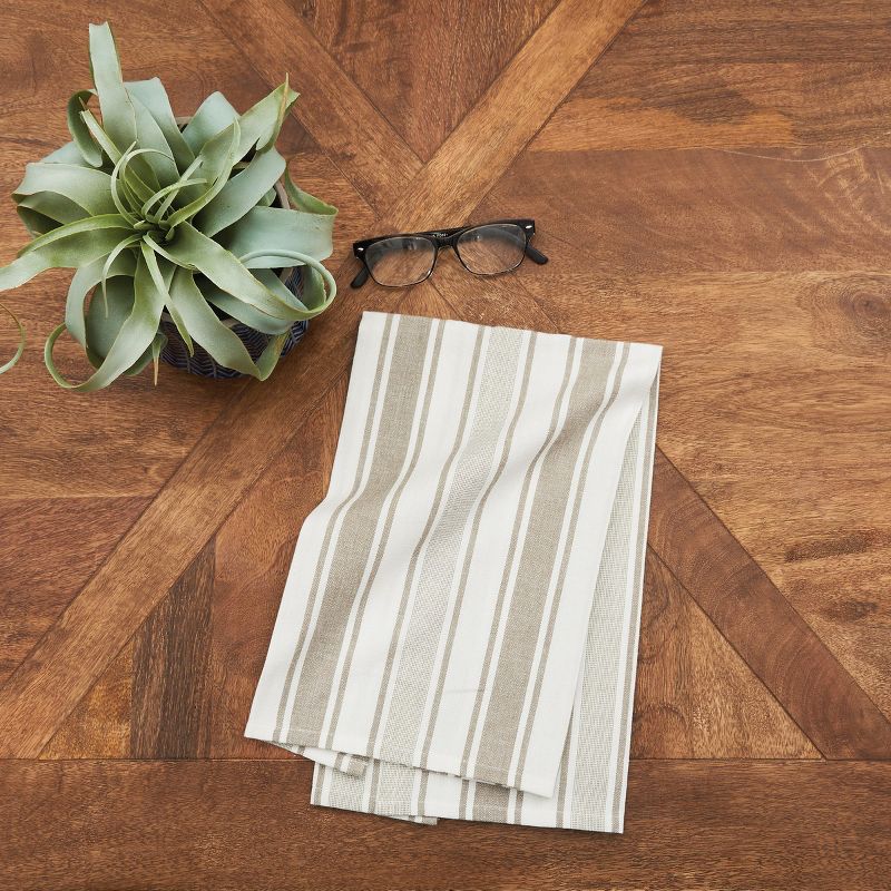 C&F Home Chandler Stripe Clay Woven Cotton Kitchen Towel, 3 of 5
