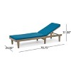 Christopher Knight Home Nadine Outdoor Acacia Wood Armless Adjustable Chaise Lounge with Cushion - 3 of 4