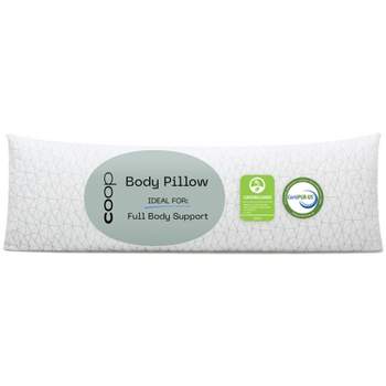 Coop Home Goods The Original Body Adjustable Pillow for Sleeping, Soft Zippered Washable Cover - Side Sleepers, Long Pillow for Pregnancy, 20x54