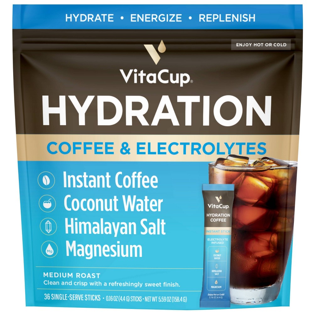 Photos - Coffee VitaCup Hydration  Instant Packets w/ Electrolytes & Magnesium Mediu