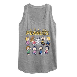 Women's - Peanuts - Peanuts Characters Graphic Racerback Tank - 1 of 4