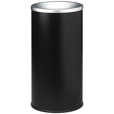 Safco Sand Fill Ash Urn Steel 10"x20" High Aluminum/Black 9698BL
