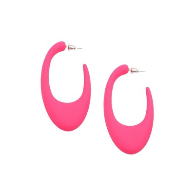 SOHI Women's Pink Pastel Hoop Earrings