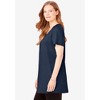 Woman Within Plus Size Perfect Short-Sleeve Scoop-Neck Henley Tunic - 4 of 4