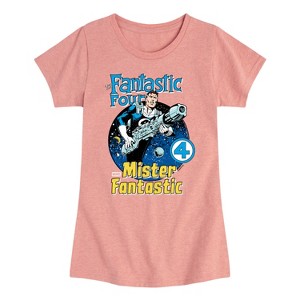 Girls' - Marvel - Fantastic Four Mr Fantastic Comic Book Cover Fitted Short Sleeve Graphic T-Shirt - 1 of 4