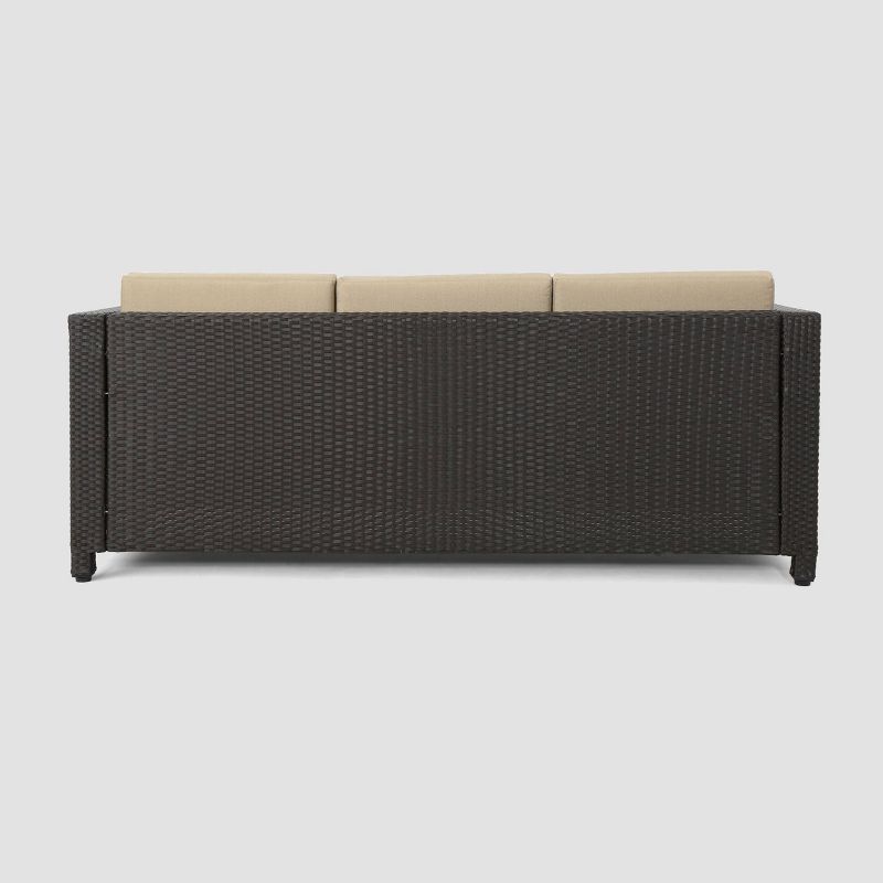 Puerta Wicker Patio Sofa - Christopher Knight Home, 3 of 8