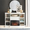 Ameriwood Home Liam Mantel with Electric Fireplace Space Heater, White - image 2 of 4