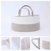 REGALWOVEN Handcrafted Odorless Cotton Rope Storage Basket with Handles and Divider 2 Pcs - 3 of 4